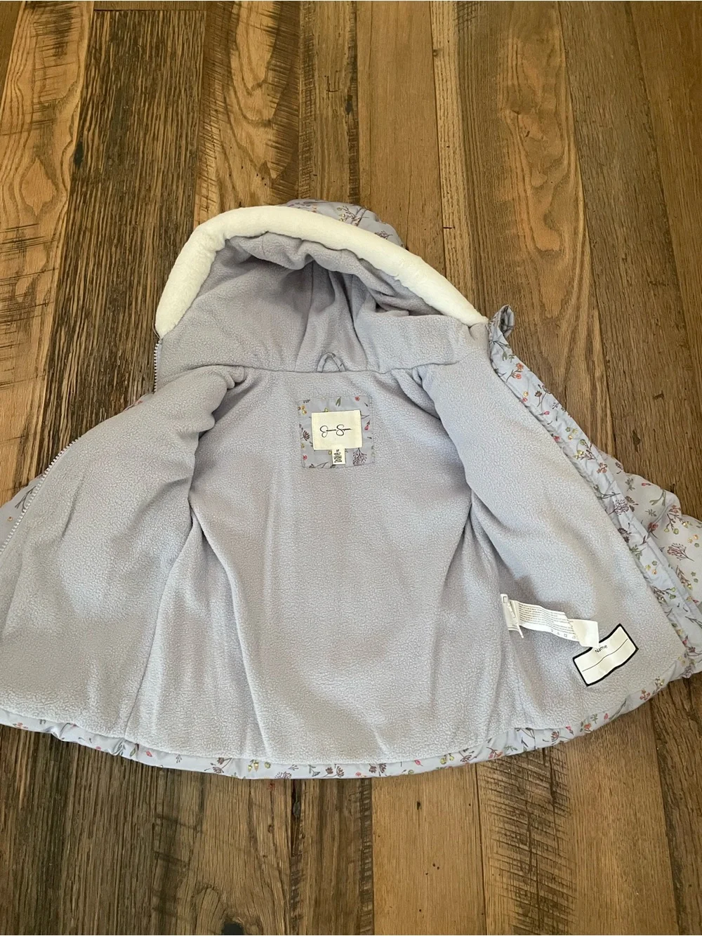 NWOT Jessica Simpson floral winter coat girl 3T
